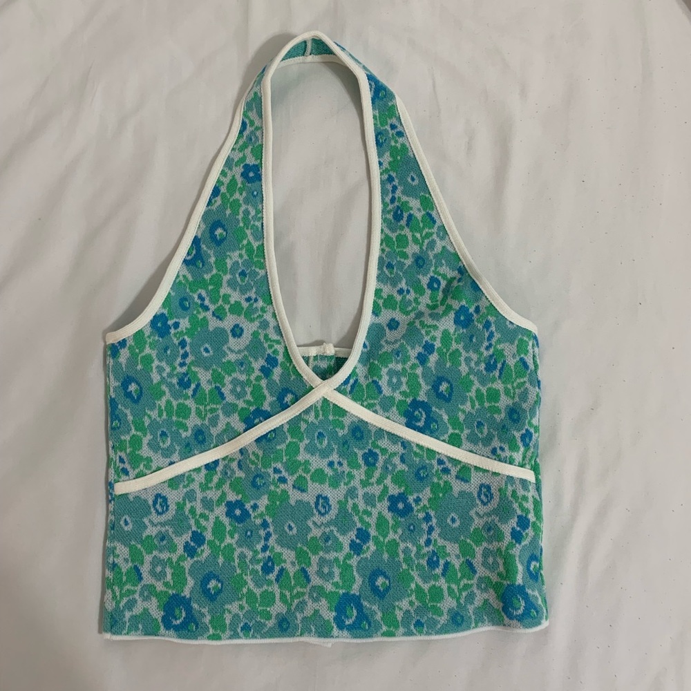 ZARA Floral Halter Top